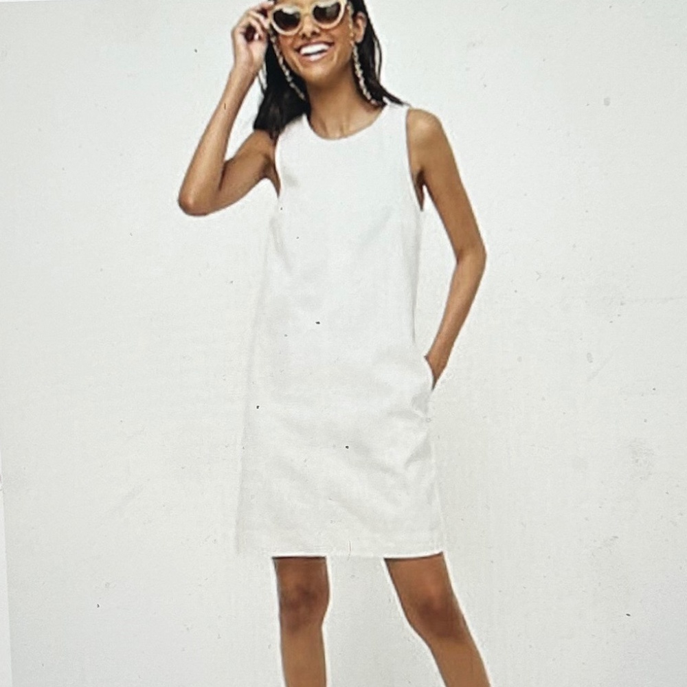 NWT!! J. Crew Off White Denim Shift Dress Size 0